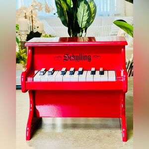 Schylling Red Luxury Kids Toy Piano - Classic Miniature Keyboard